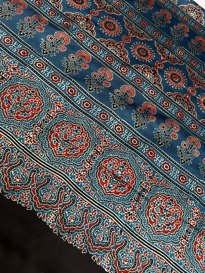 NANCY: HAND BLOCK AJRAKH MODAL SILK SAREE