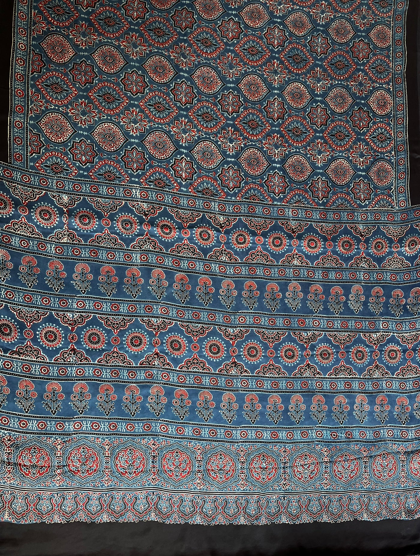 NANCY: HAND BLOCK AJRAKH MODAL SILK SAREE