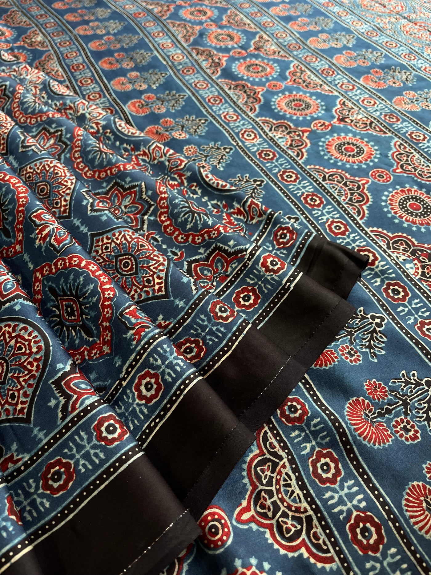 NANCY: HAND BLOCK AJRAKH MODAL SILK SAREE