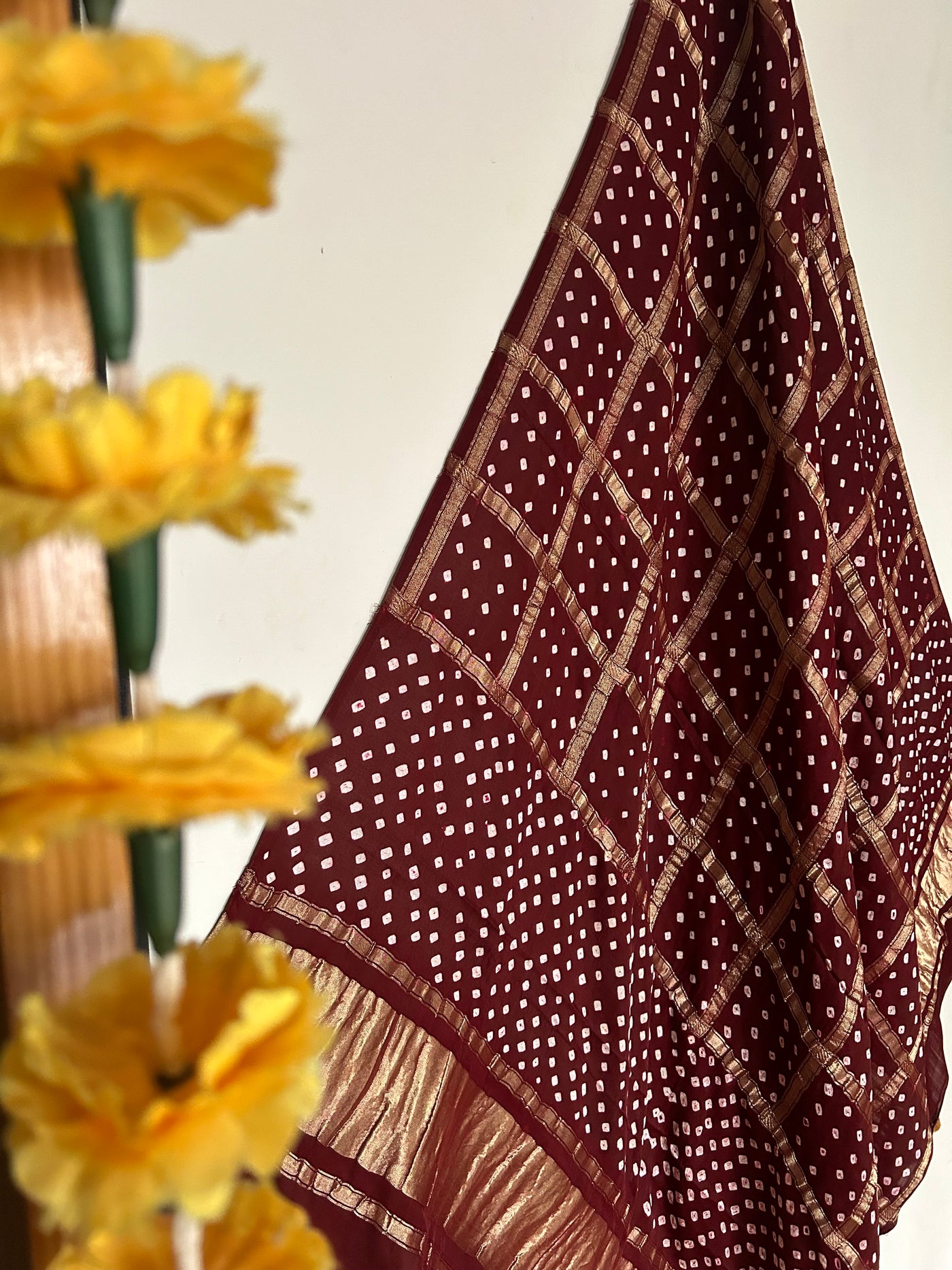 DISHA: BANDHE TISSUE MODAL SILK GHARCHOLA DUPATTA