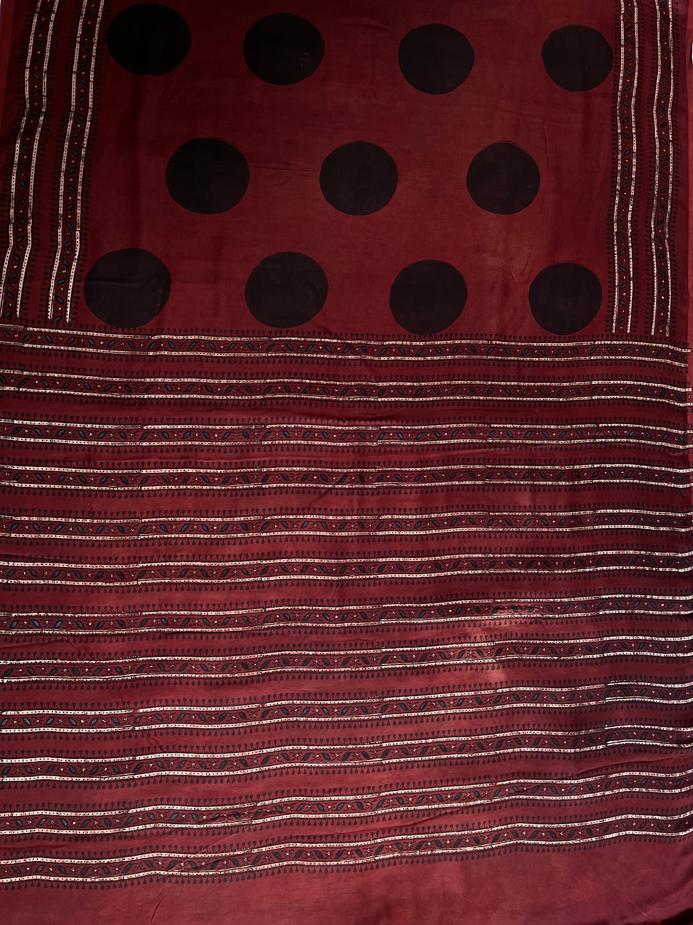 JIYA: HAND BLOCK AJRAKH MODAL SILK SAREE