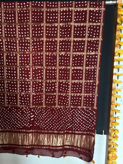 DISHA: BANDHE TISSUE MODAL SILK GHARCHOLA DUPATTA