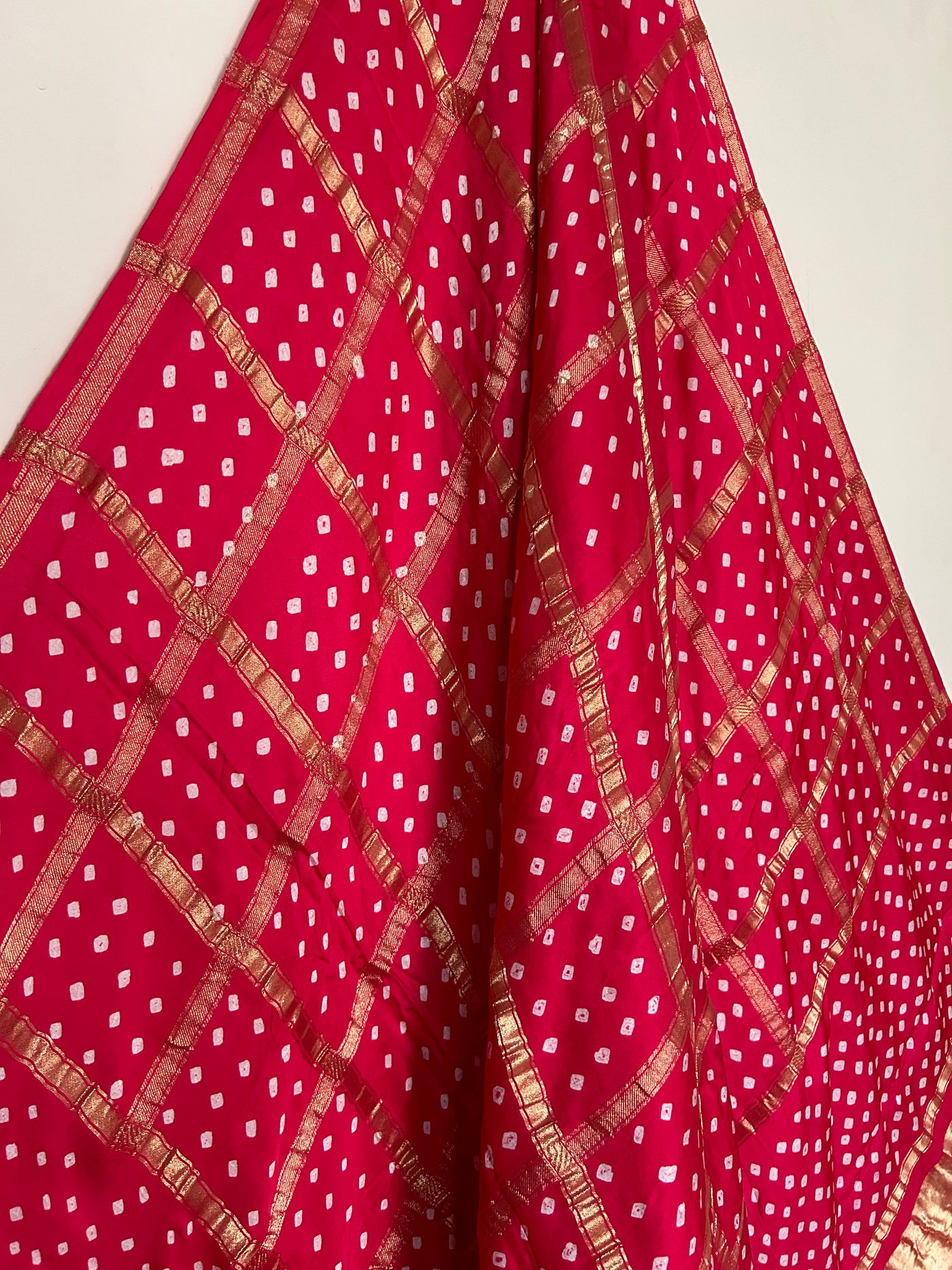 BARKHA: BANDHE TISSUE MODAL SILK GHARCHOLA DUPATTA