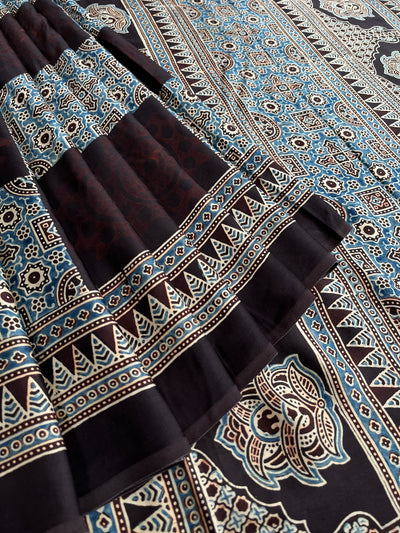 NAYANTARA: HAND BLOCK AJRAKH MODAL SILK SAREE