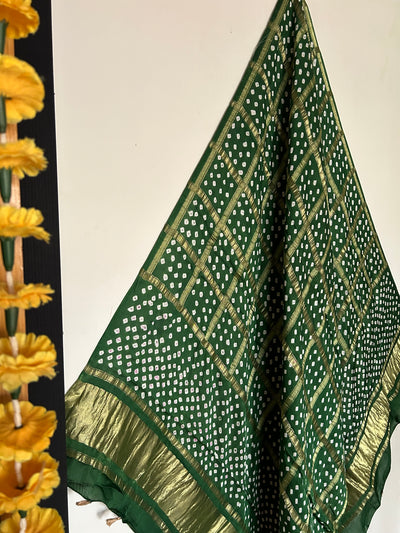 NAYANTARA : BANDHE TISSUE MODAL SILK GHARCHOLA DUPATTA