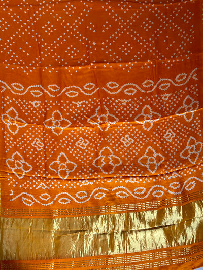 CHAHAK: bandhani saree with tissue palla