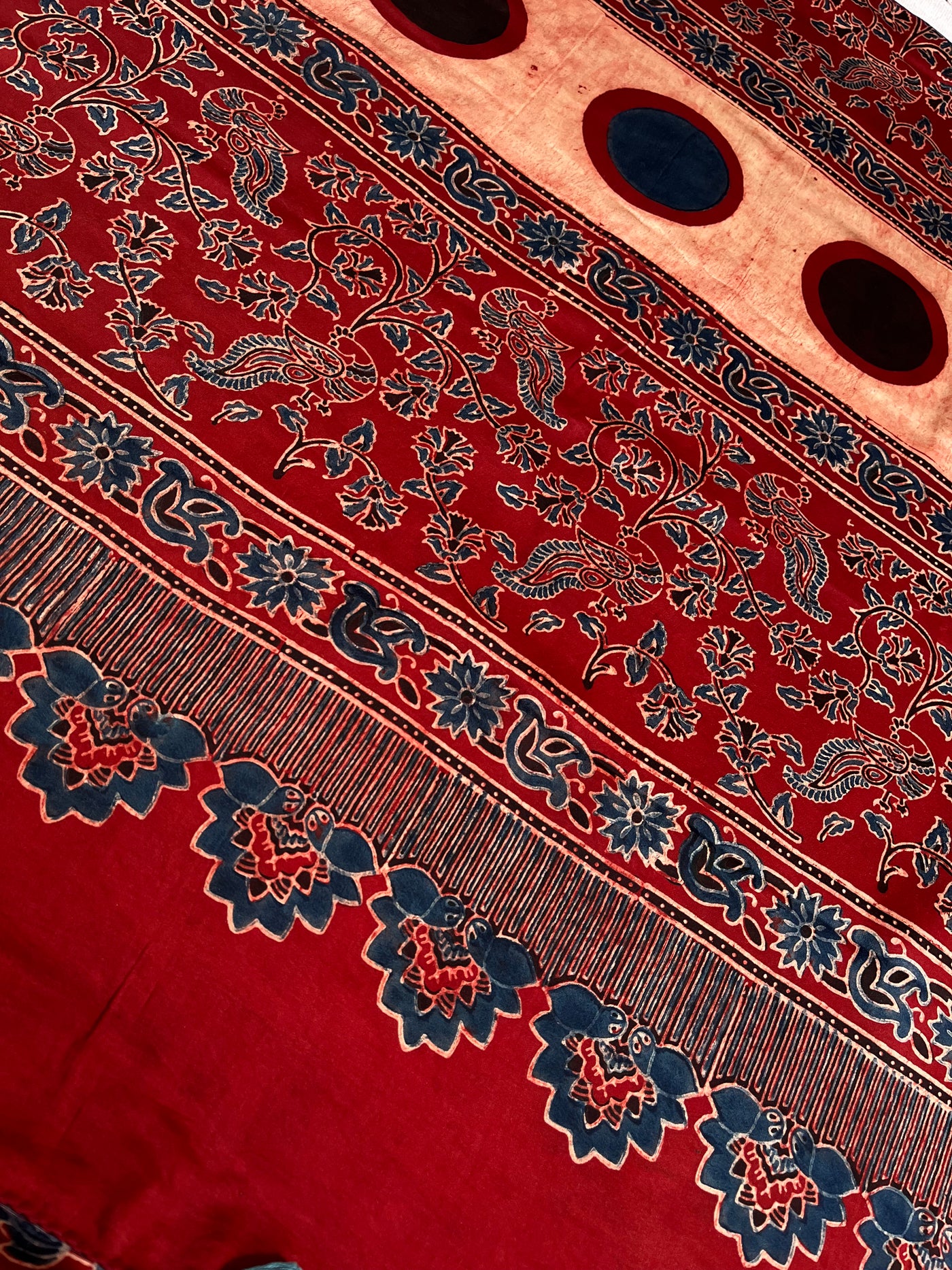 NIKETA: HAND BLOCK AJRAKH MODAL SILK SAREE