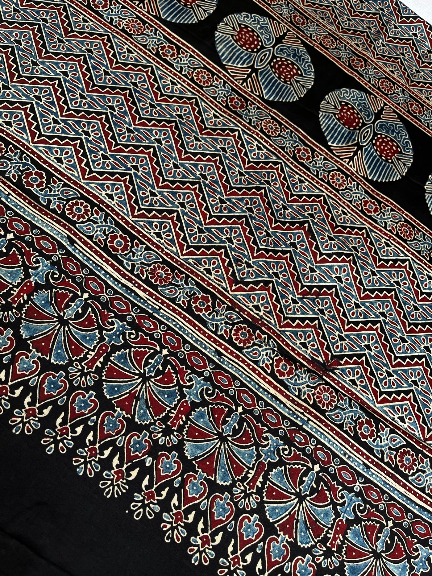 JANKI: HAND BLOCK AJRAKH MODAL SILK SAREE