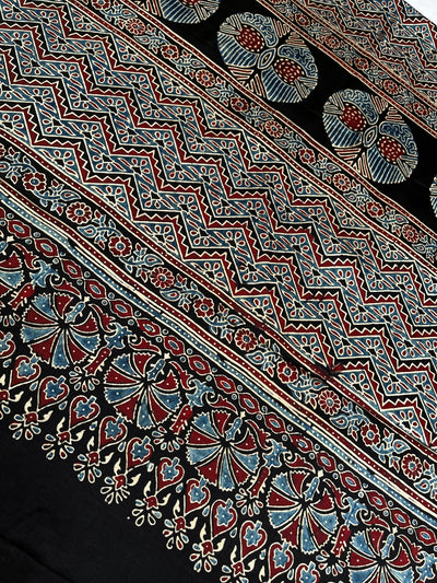 JANKI: HAND BLOCK AJRAKH MODAL SILK SAREE