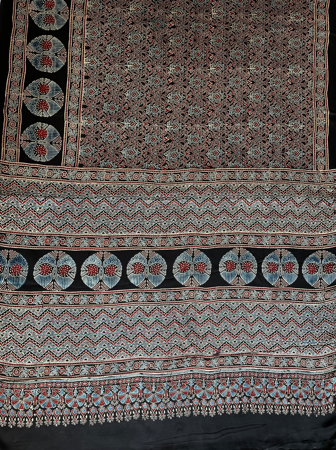 JANKI: HAND BLOCK AJRAKH MODAL SILK SAREE