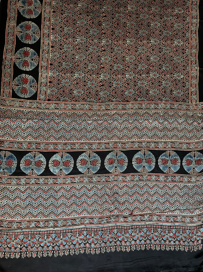 JANKI: HAND BLOCK AJRAKH MODAL SILK SAREE