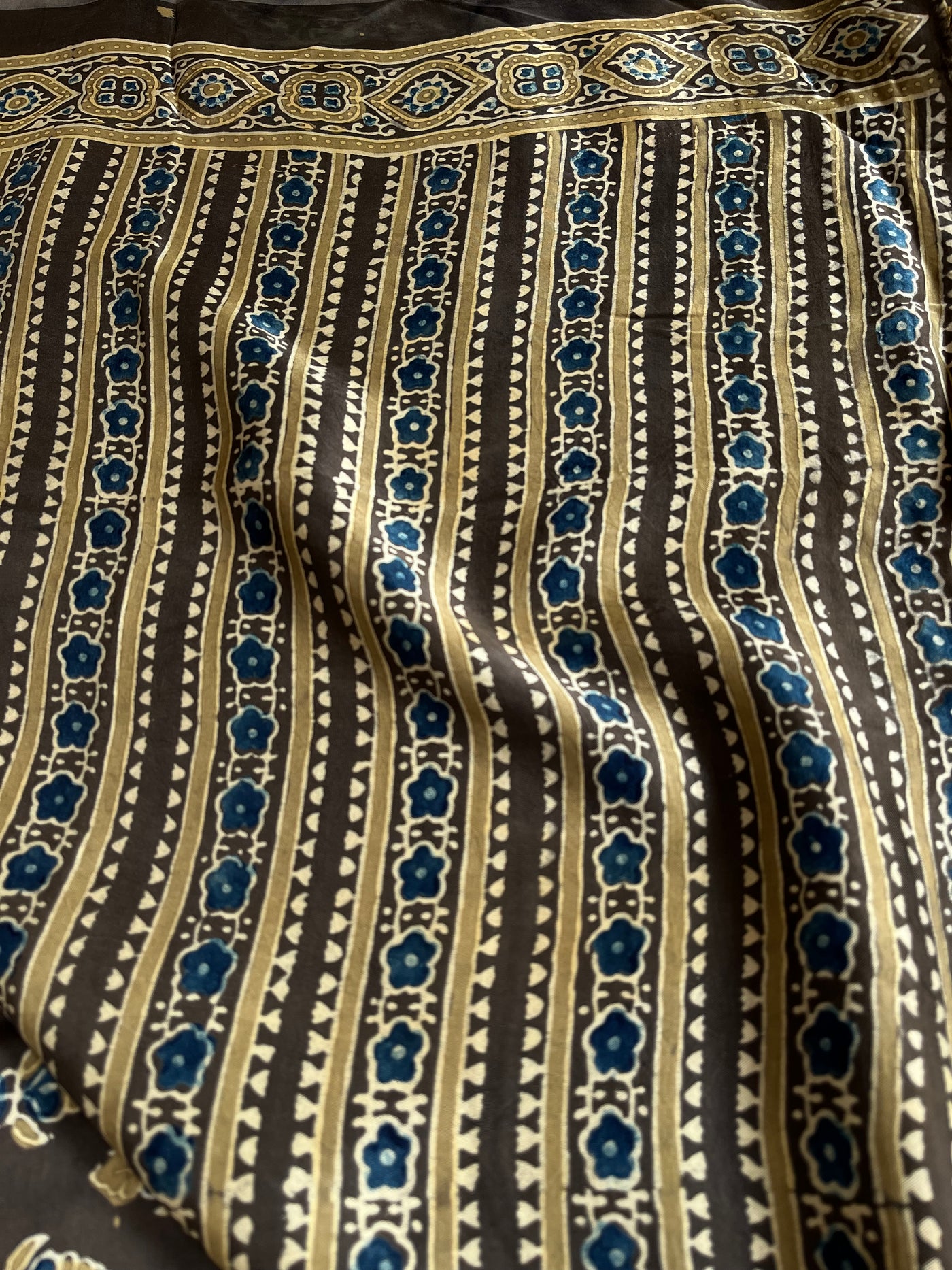 RICHA: HAND BLOCK AJRAKH MODAL SILK SAREE