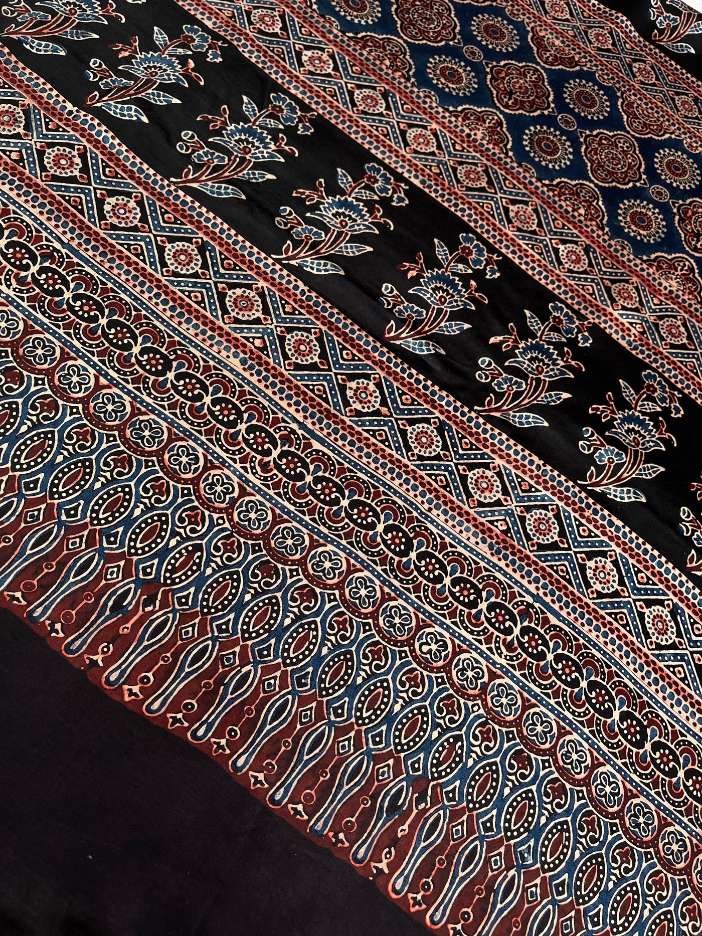 SIYA: HAND BLOCK AJRAKH MODAL SILK SAREE