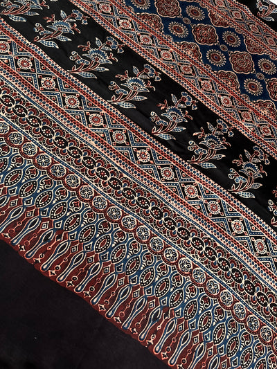 SIYA: HAND BLOCK AJRAKH MODAL SILK SAREE