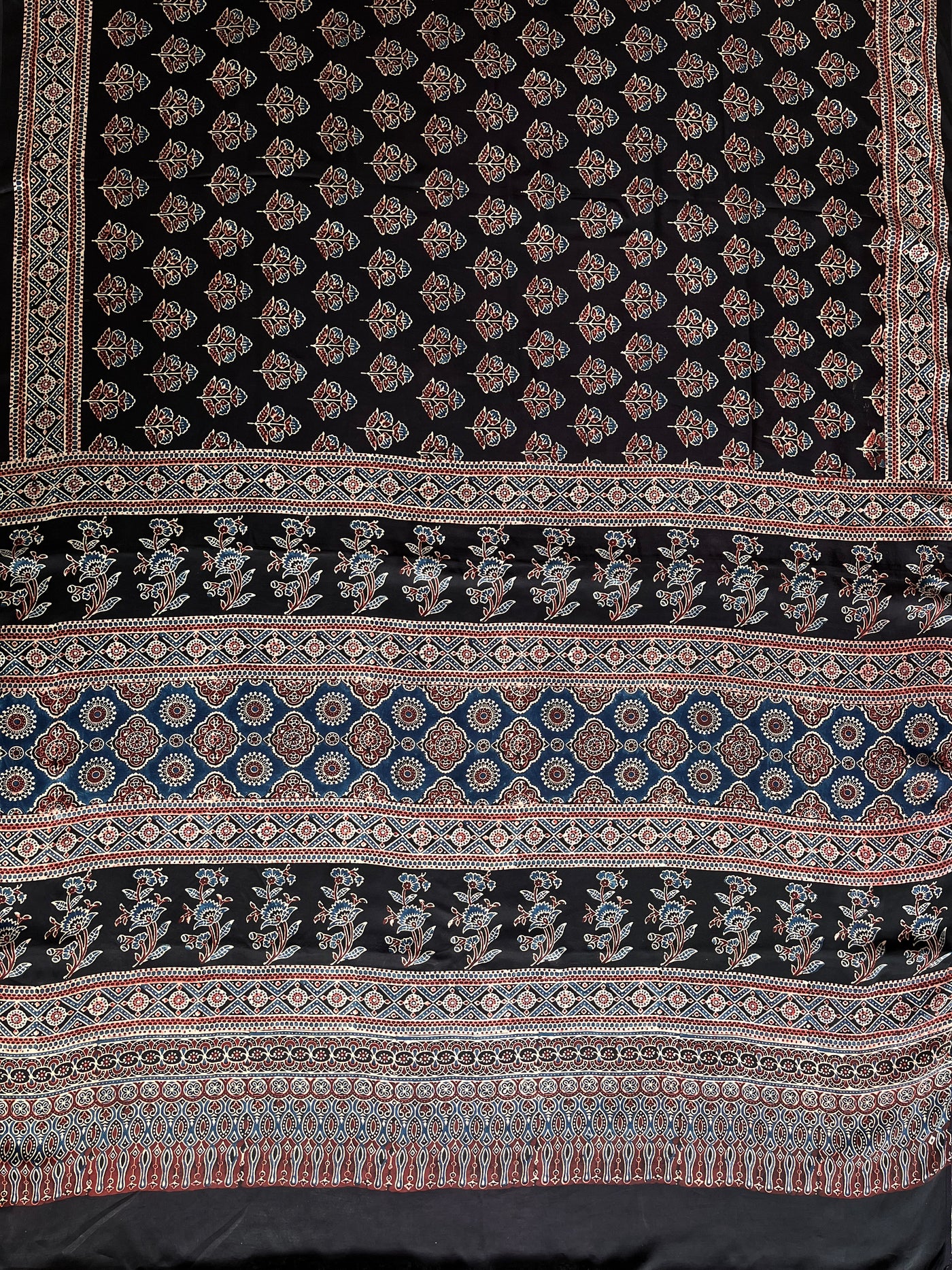 SIYA: HAND BLOCK AJRAKH MODAL SILK SAREE