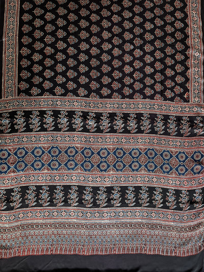 SIYA: HAND BLOCK AJRAKH MODAL SILK SAREE