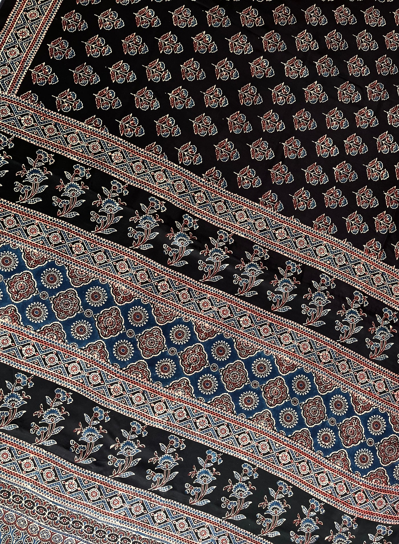 SIYA: HAND BLOCK AJRAKH MODAL SILK SAREE