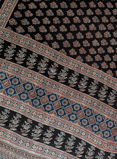 SIYA: HAND BLOCK AJRAKH MODAL SILK SAREE