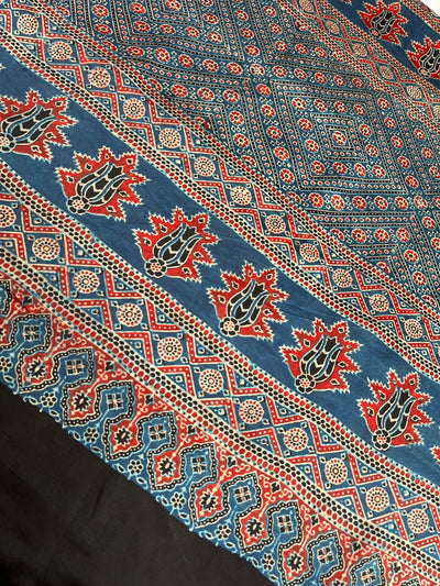 SNIGDHA: HAND BLOCK AJRAKH MODAL SILK SAREE