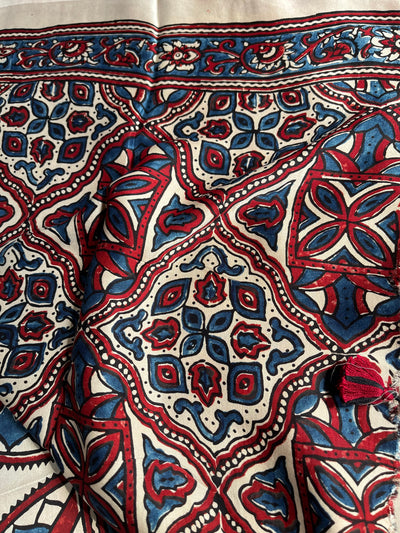 HARSHITA: HAND BLOCK AJRAKH MODAL SILK SAREE