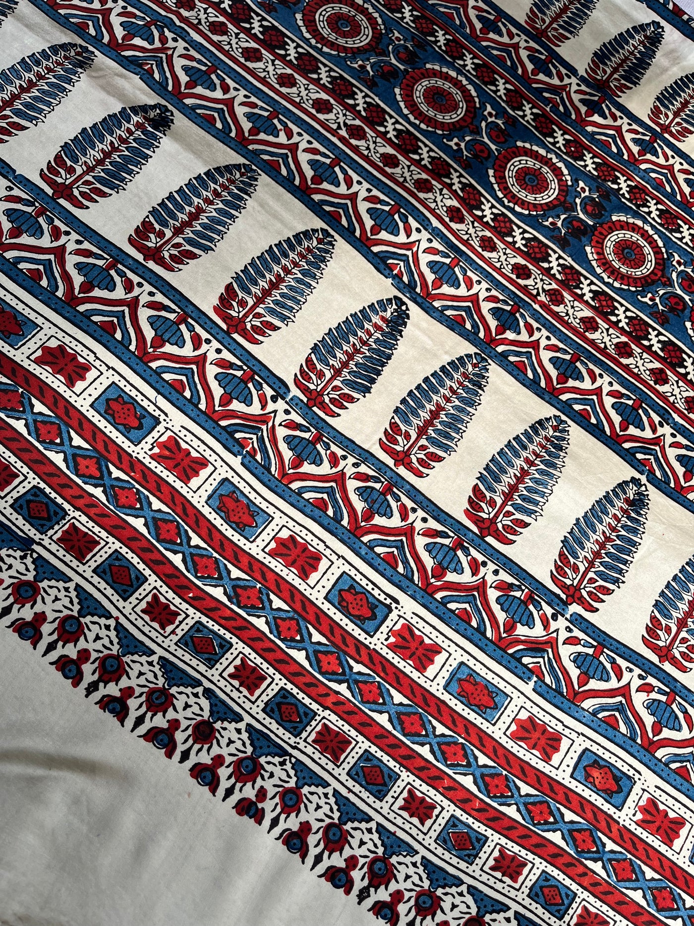 GANIKA: HAND BLOCK AJRAKH MODAL SILK SAREE