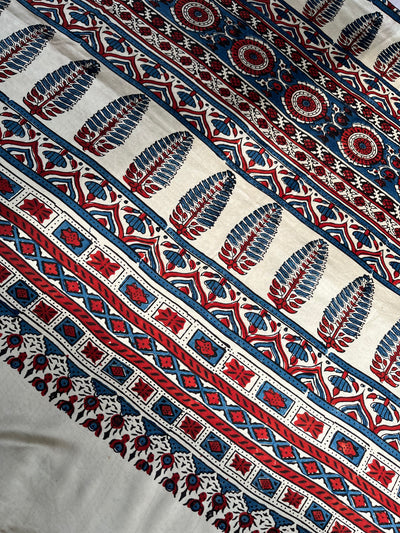 GANIKA: HAND BLOCK AJRAKH MODAL SILK SAREE