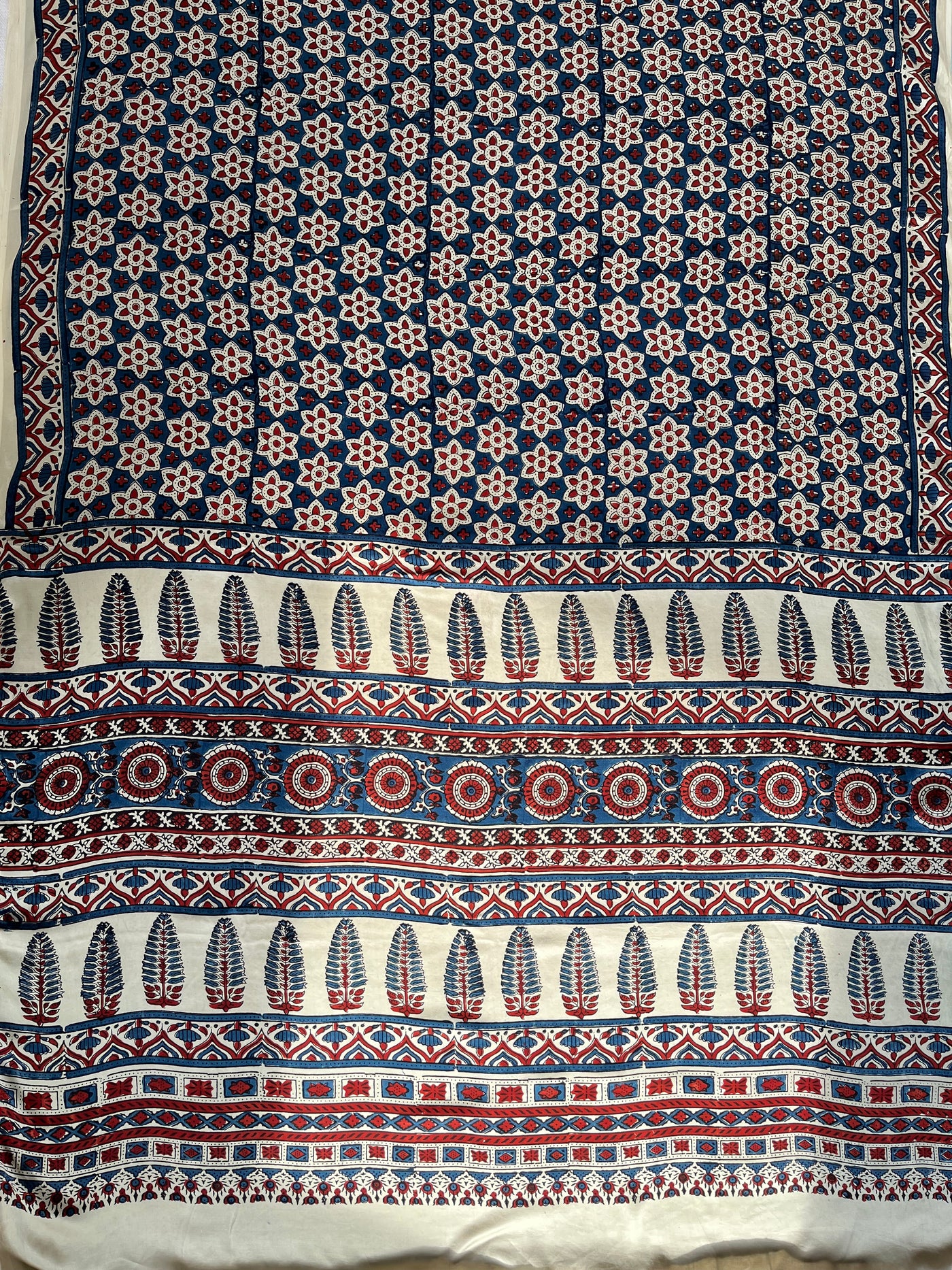 GANIKA: HAND BLOCK AJRAKH MODAL SILK SAREE