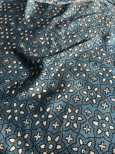KHWAISH: HAND BLOCK AJRAKH MODAL SILK SAREE