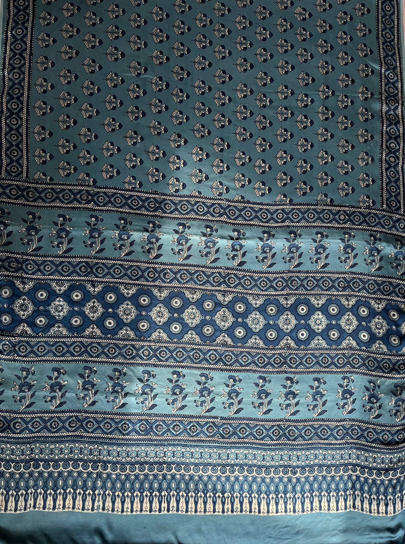 KHWAISH: HAND BLOCK AJRAKH MODAL SILK SAREE