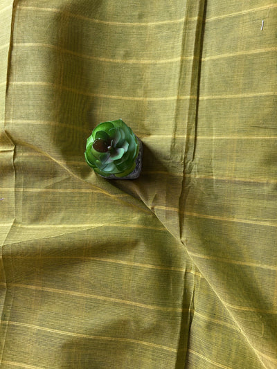 ANANTYA:PARROT GREEN,KANCHIPURAM PURE COTTON SAREE WITH BORDERS