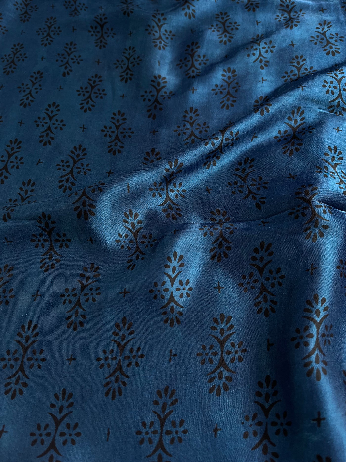 PREETAM: HAND BLOCK AJRAKH MODAL SILK SAREE