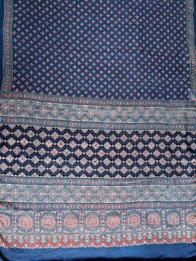 INAYAT: HAND BLOCK AJRAKH MODAL SILK SAREE
