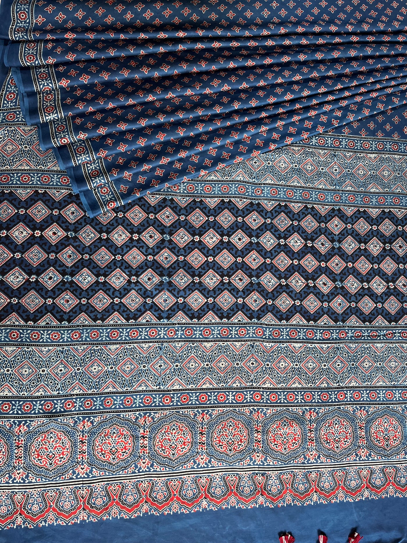 INAYAT: HAND BLOCK AJRAKH MODAL SILK SAREE