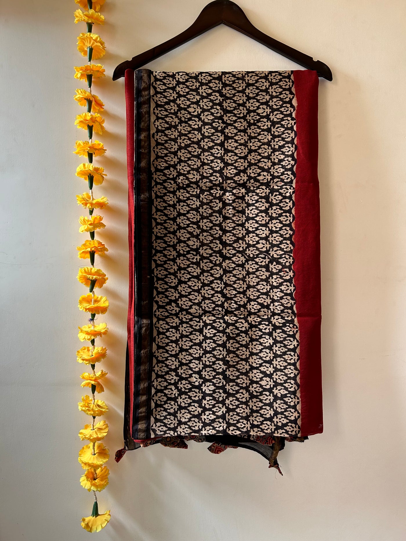 ASHTAMI: AJRAKH MODAL SILK SAREE