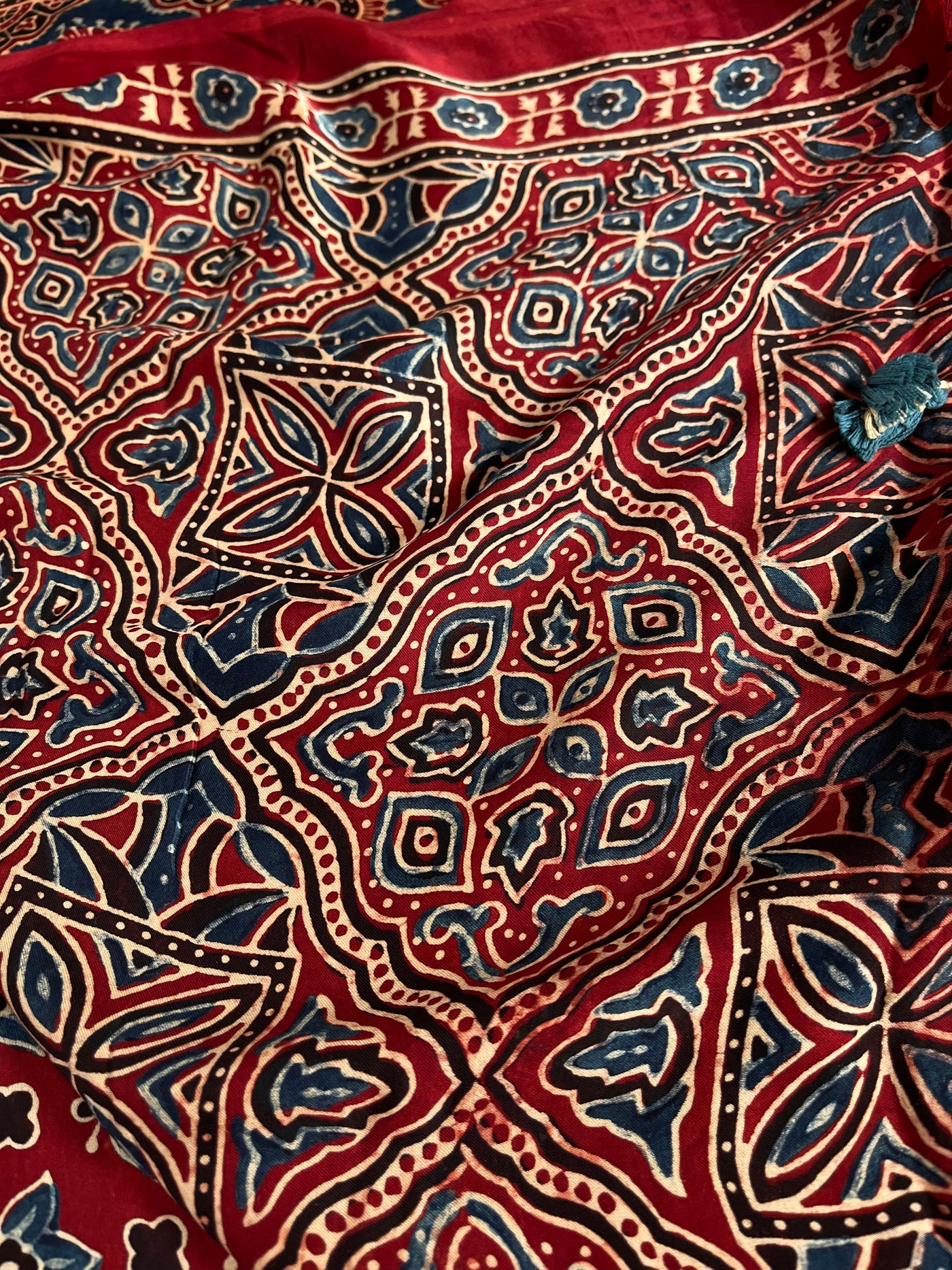 DEEKSHA: HAND BLOCK AJRAKH MODAL SILK SAREE