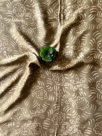 AGASTYA:FLORAL,HANDBLOCK PRINTED BAGRU MODAL SILK SAREE
