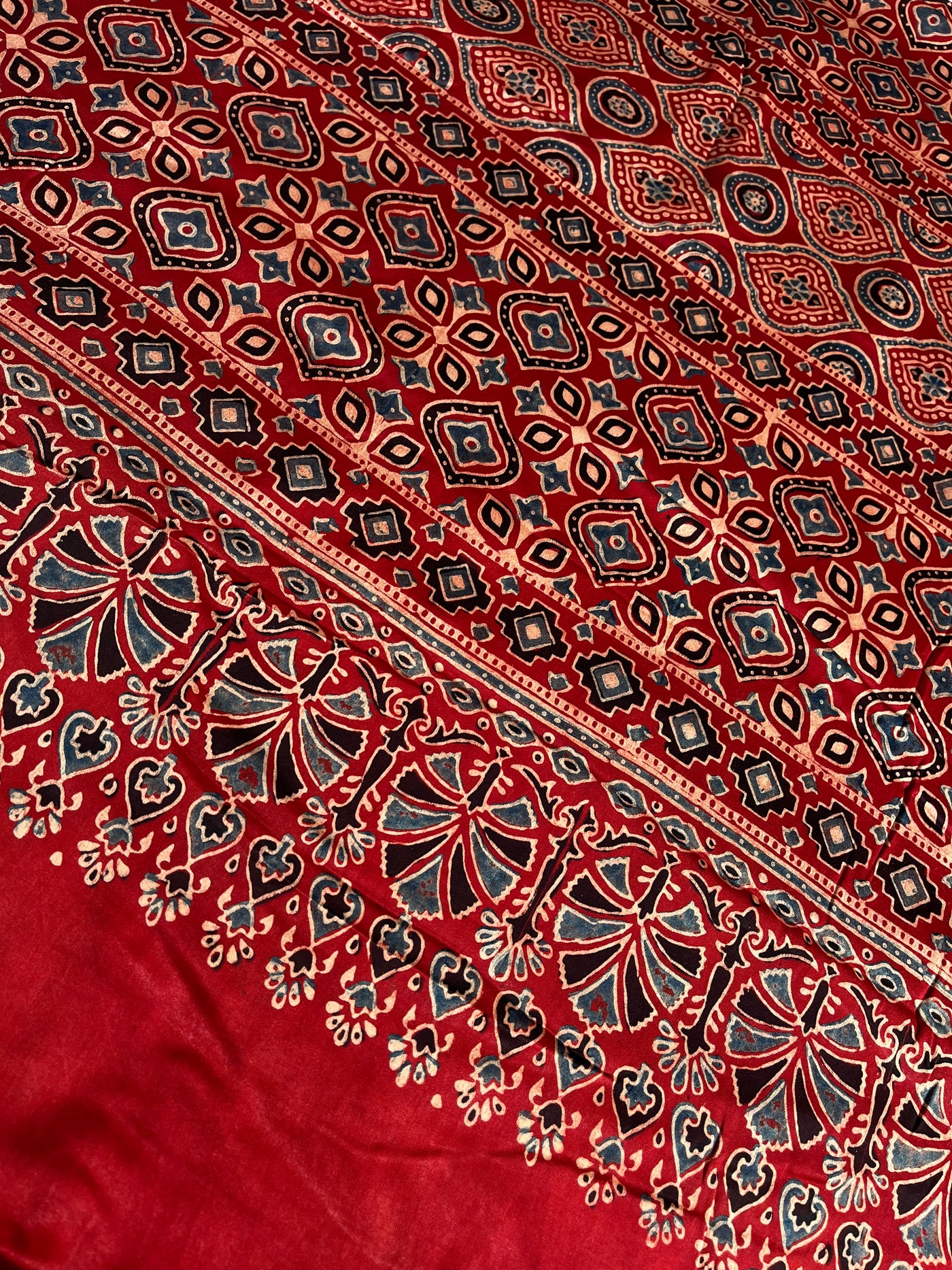 TWARA: HAND BLOCK AJRAKH MODAL SILK SAREE