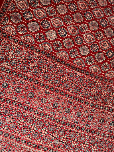 TWARA: HAND BLOCK AJRAKH MODAL SILK SAREE