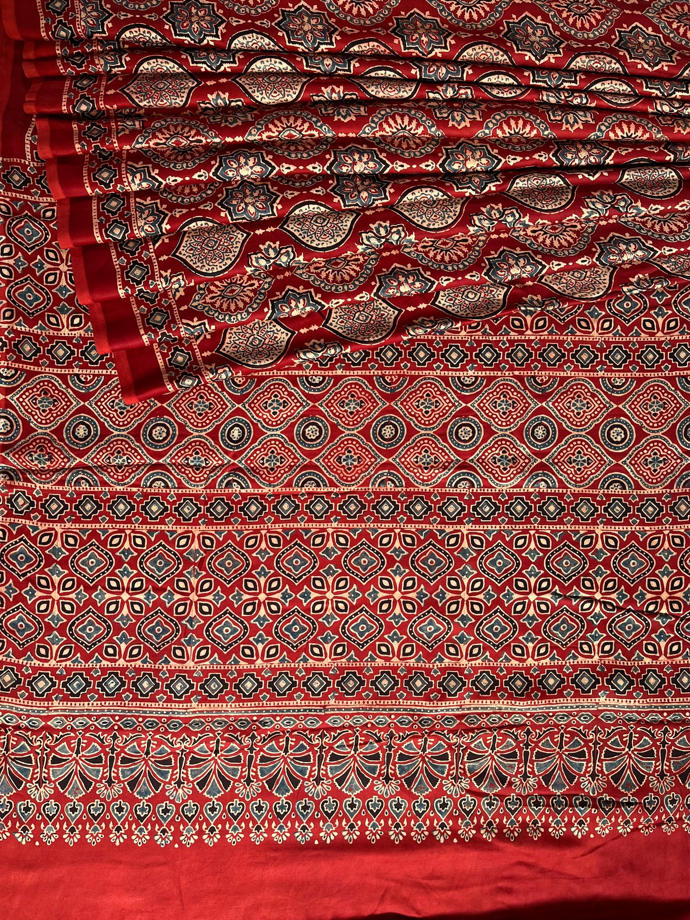 TWARA: HAND BLOCK AJRAKH MODAL SILK SAREE