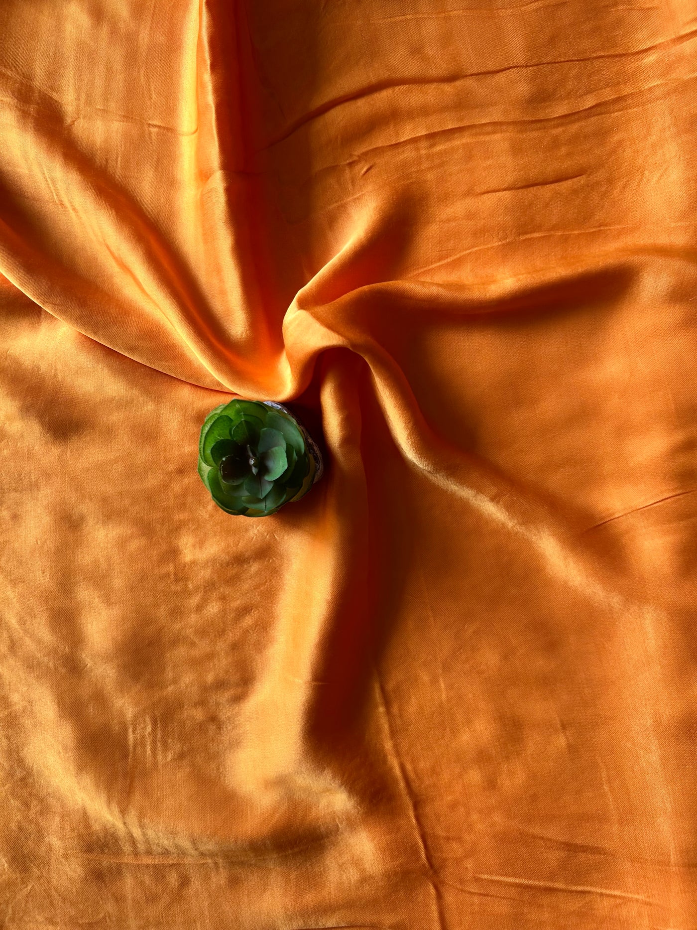 Roshan:MARIGOLD,HANDBLOCK PRINTED DABU MODAL SILK SAREE