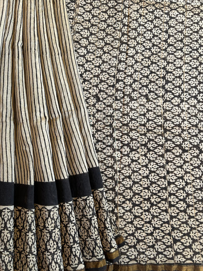 Jahnavi: HANDBLOCK TISSUE DUPATTA