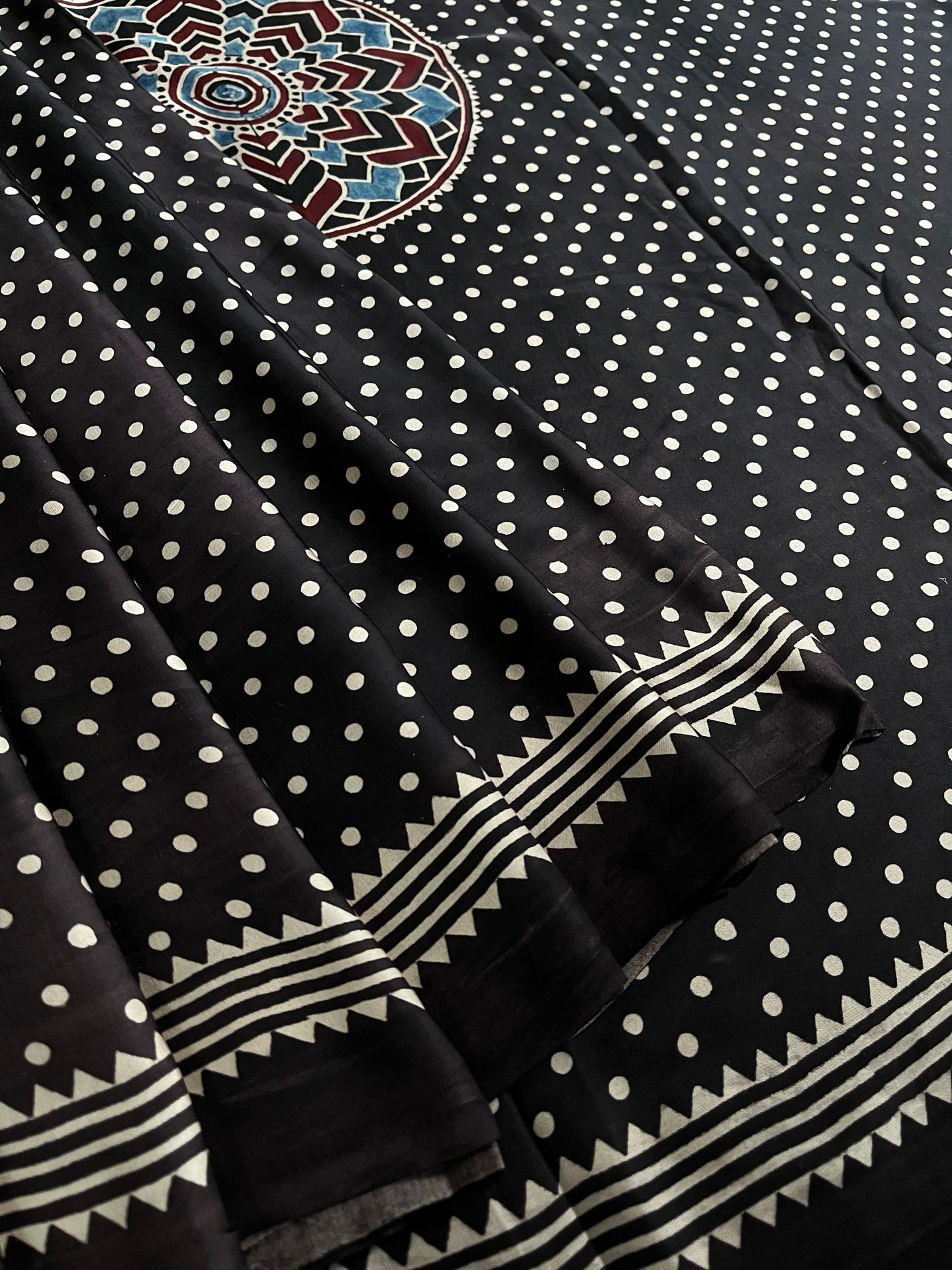 ARCHANA: HAND BLOCK AJRAKH MODAL SILK SAREE