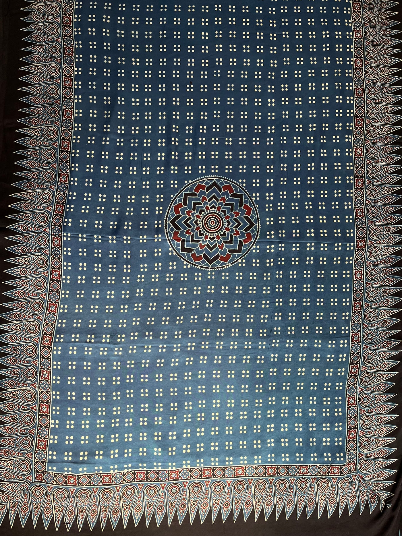 YASHI: HAND BLOCK AJRAKH MODAL SILK SAREE