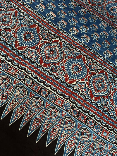 LAVANYA: HAND BLOCK AJRAKH MODAL SILK SAREE