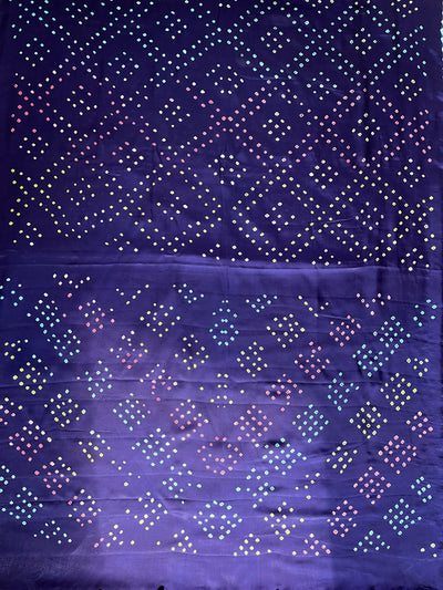 KALKI: Handmade Designer Bandhani Modal Silk Saree