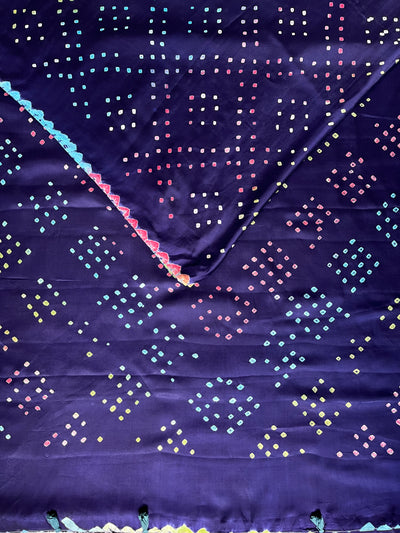 KALKI: Handmade Designer Bandhani Modal Silk Saree