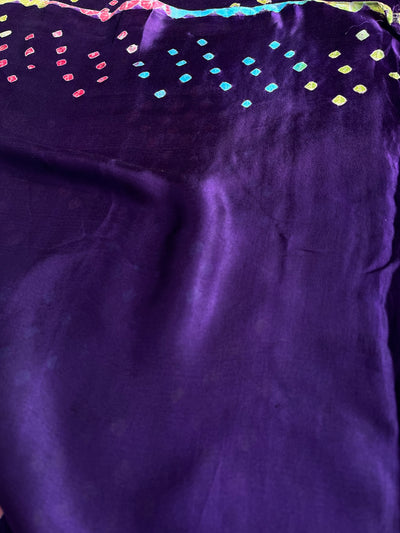 IRAVATI: Handmade Designer Bandhani Modal Silk Saree