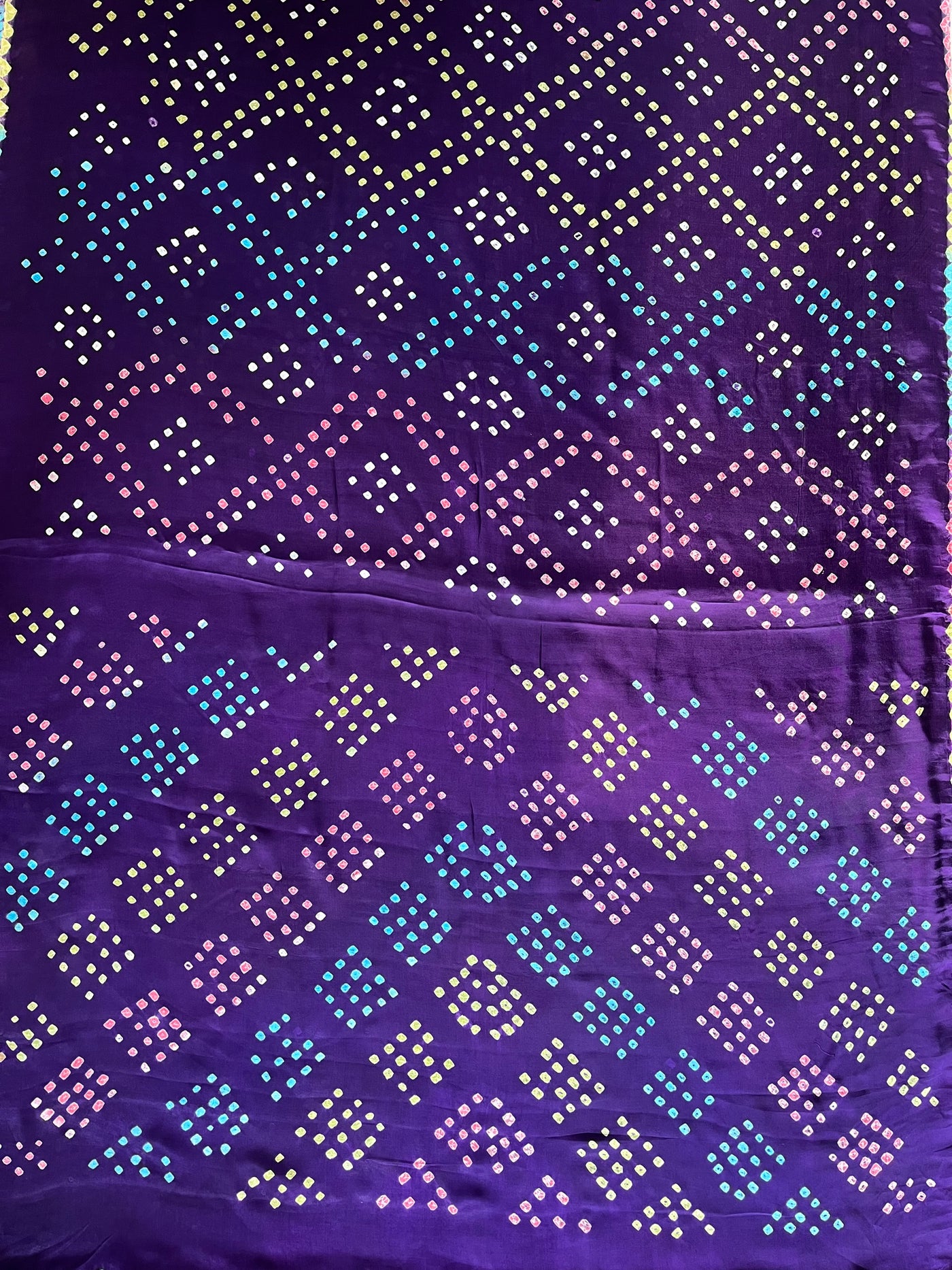 IRAVATI: Handmade Designer Bandhani Modal Silk Saree