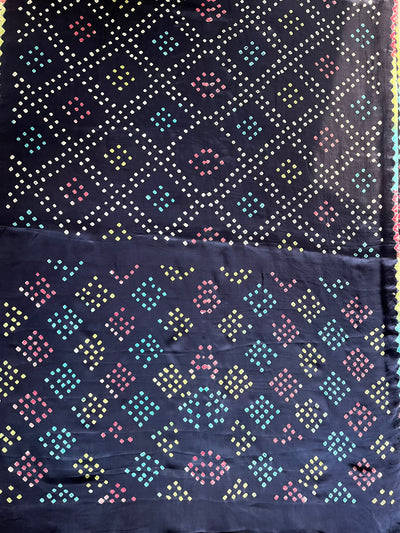DIYA: Handmade Designer Bandhani Modal Silk Saree