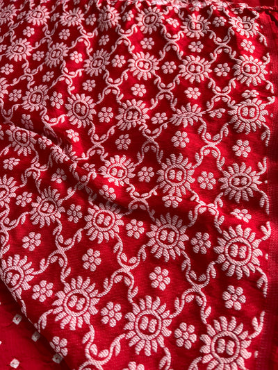 RASHI: Handmade Bandhani Modal Silk Saree With Designer Pallu